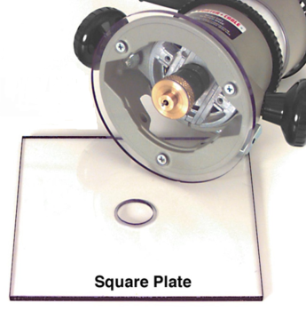 Acrylic Router Base Plate - 11-3/4" Square with 1-3/16" Hole