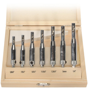 Self-Centering Hinge Drill Bits - 7 pc Set