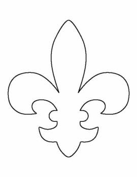 Fleur de Lis Inlay Router Template: Size 5-1/2  x 7 inch