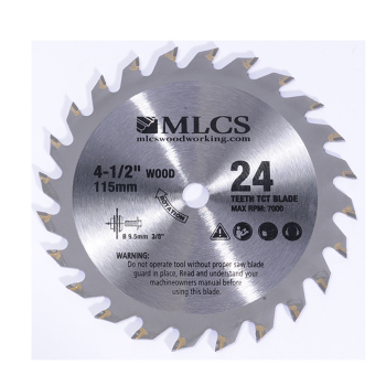MLCS 4-1/2 Circular Saw Saw Blade - 3/8 Arbor 24T TCT Wood