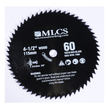 MLCS 4-1/2 Circular Saw Blade - 3/8 arbor 60T HSS Wood
