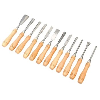 Wood Carving Chisel Set with Storage Wrap - 12 pc