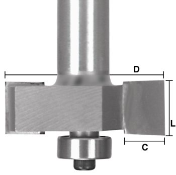 3/8" Rabbeting Router Bits 1/2" CL x 1/4" shank | EAGLE AMERICA