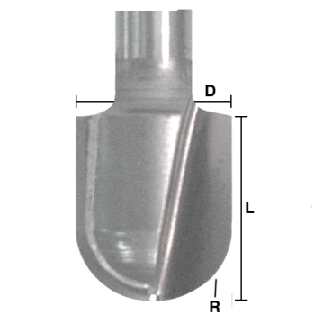 3/8" Round Nose Router Bits 1/2" CL x 1/4" shank | EAGLE AMERICA
