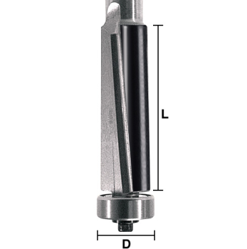 1/2" Shear Angle Flush Trim Router Bits 1-3/16" CL x 1/4" shank | MLCS