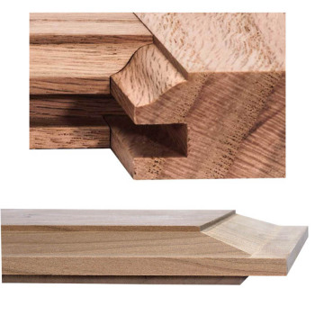 Cabinet Door Router Bits  - 18° Bevel Panel & Undercutter with Ogee Rail & Stile | MLCS PREMIUM