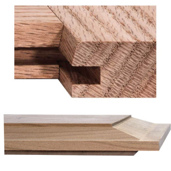 Cabinet Door Router Bits - 18° Bevel Panel & Undercutter with Shaker Rail & Stile | MLCS PREMIUM