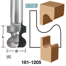 Finger Pull Router Bits 3/4" LD x  3/16" CD x 1/2" shank | EAGLE AMERICA
