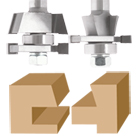 Rail & Stile Router Bits for Plywood - 15° Shaker Bevel Profile | EAGLE AMERICA