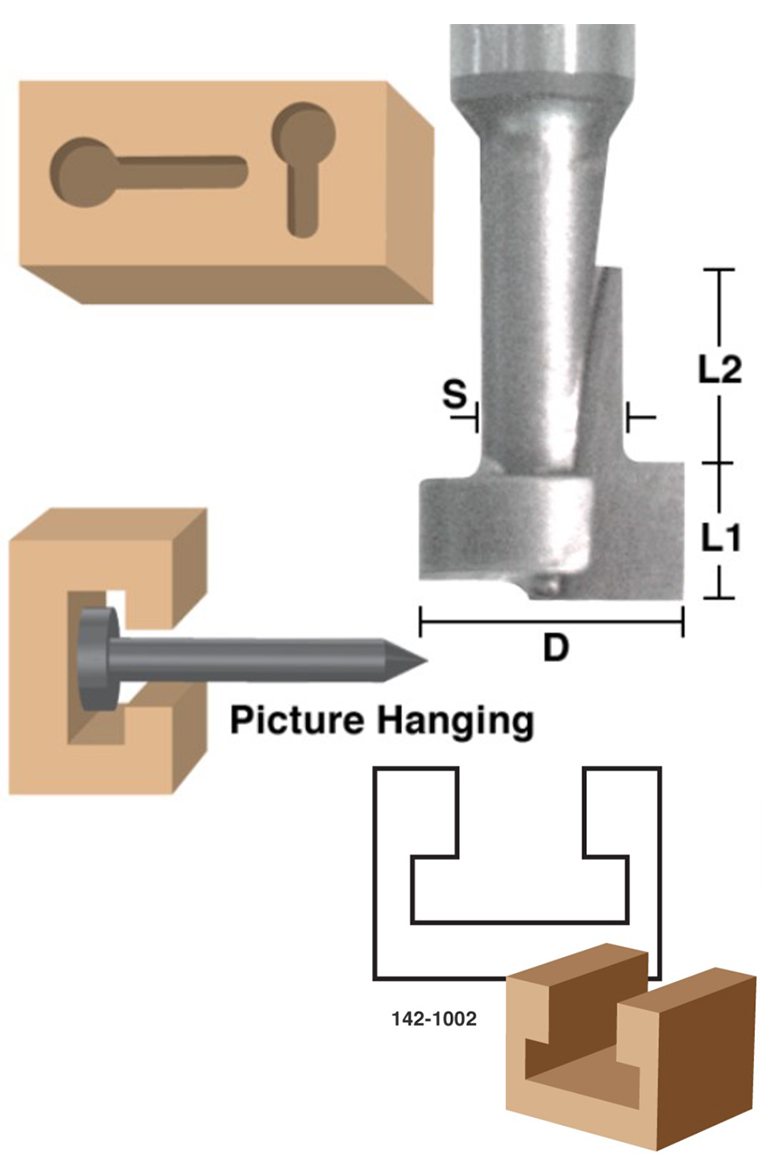 Keyhole Router Bits x 1/4" shank | EAGLE AMERICA