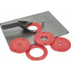 Aluminum Router Table Insert Plate with Rings | MLCS PREMIUM