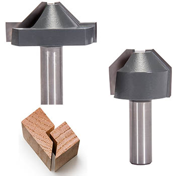 45 Degree Rabbet Miter Router Bits for 90 Degree Joint | MLCS