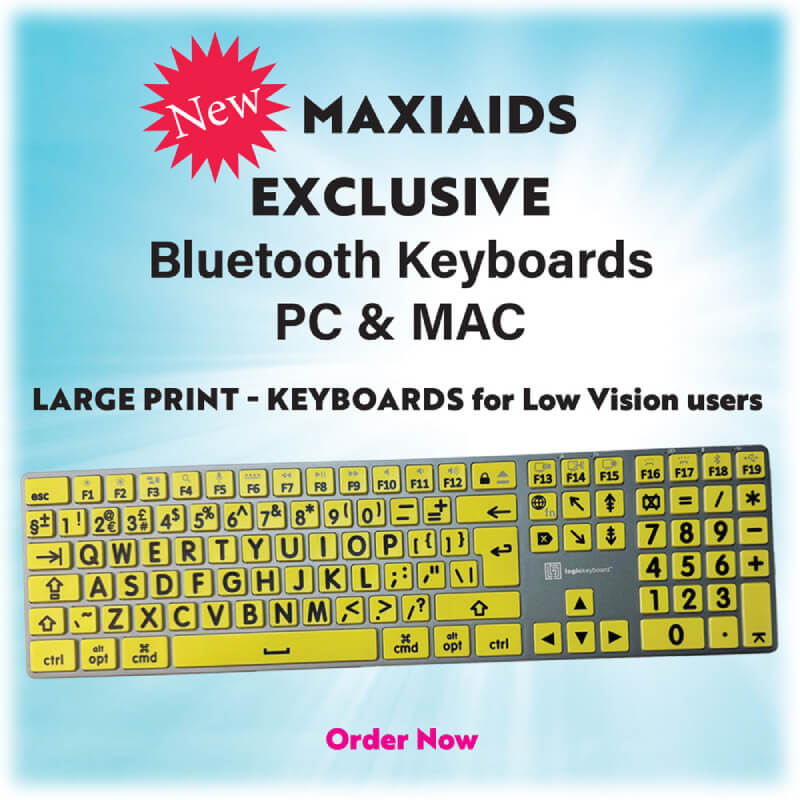 Large print keyboards for low vision users