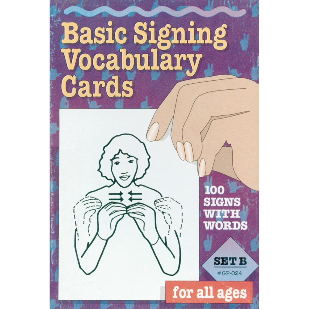 Basic Signing Vocabulary Cards - Set A -100 Cards