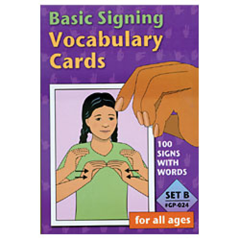 Basic Signing Vocabulary Cards - Set B -100 Cards