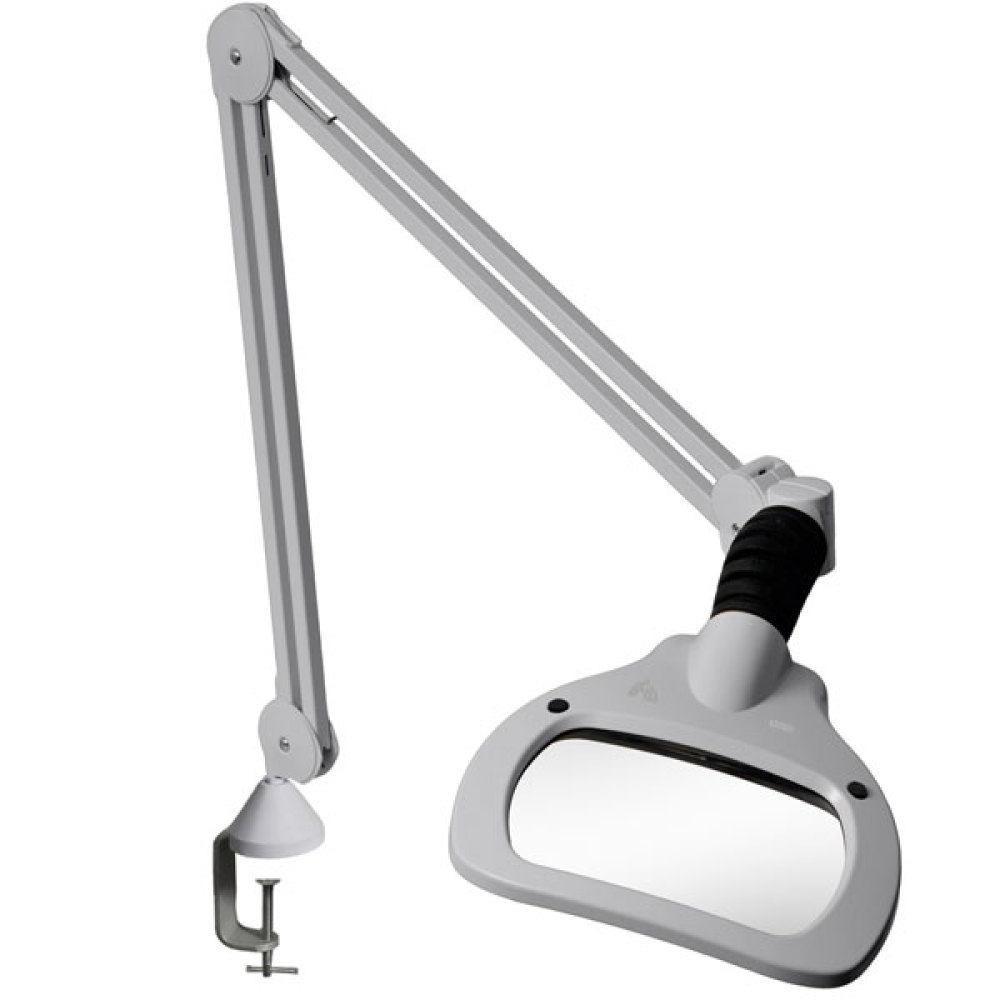 WAVE LED Magnifier- 30in Arm- 5D 2.25x- Clamp- Grey