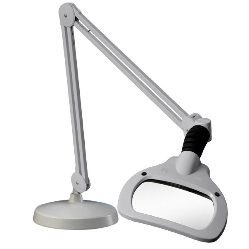 WAVE LED Magnifier- 30in Arm- 3.5D 1.88x- Base- Grey