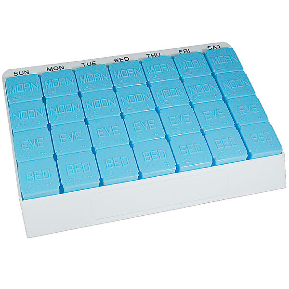 Medi Tray Pill Box BRAILLE
