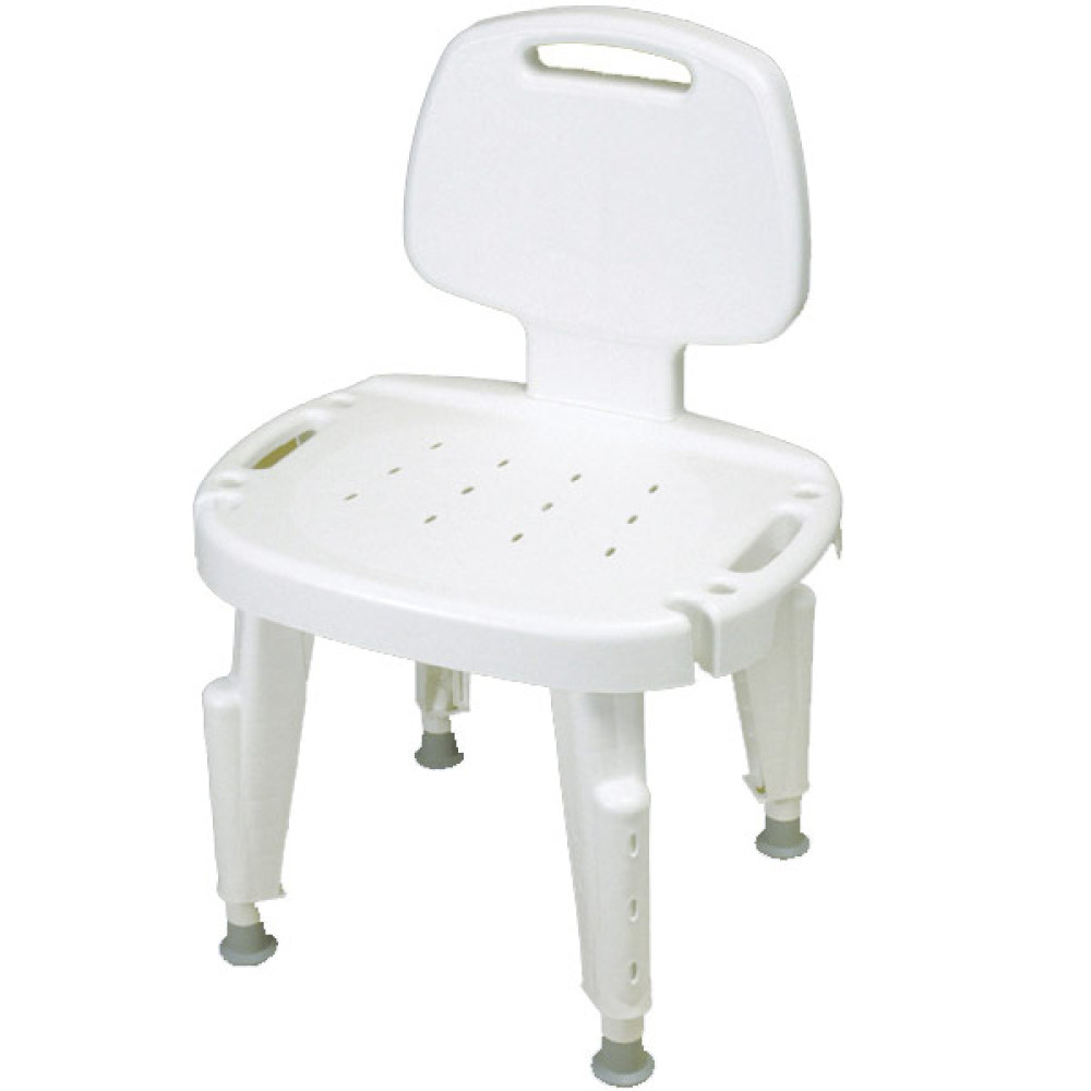 Adjustable Shower Seat with Back, No Arms