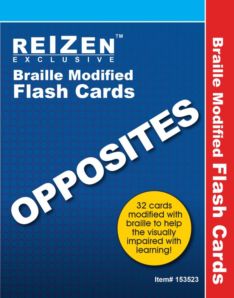 Opposites Flash Braille Cards