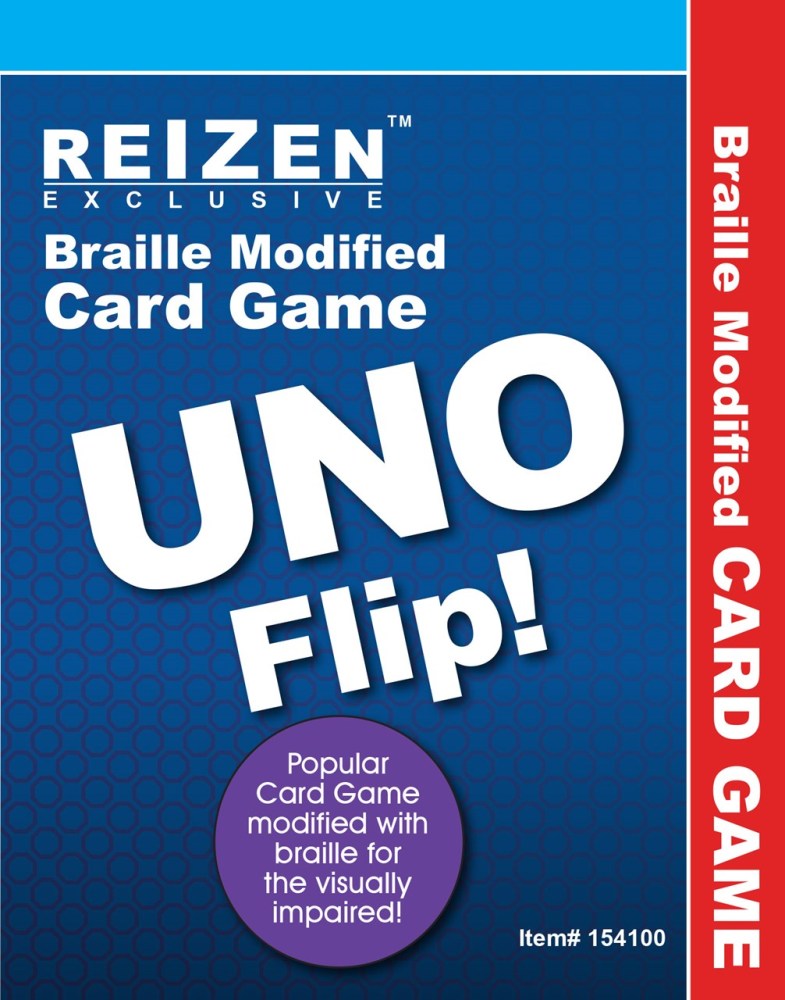 Uno Flip Braille Card Game