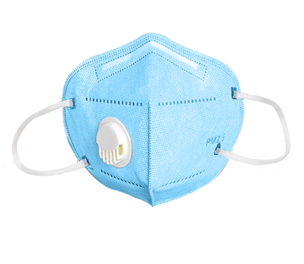 Face Mask with Exhale Vent - Light Blue