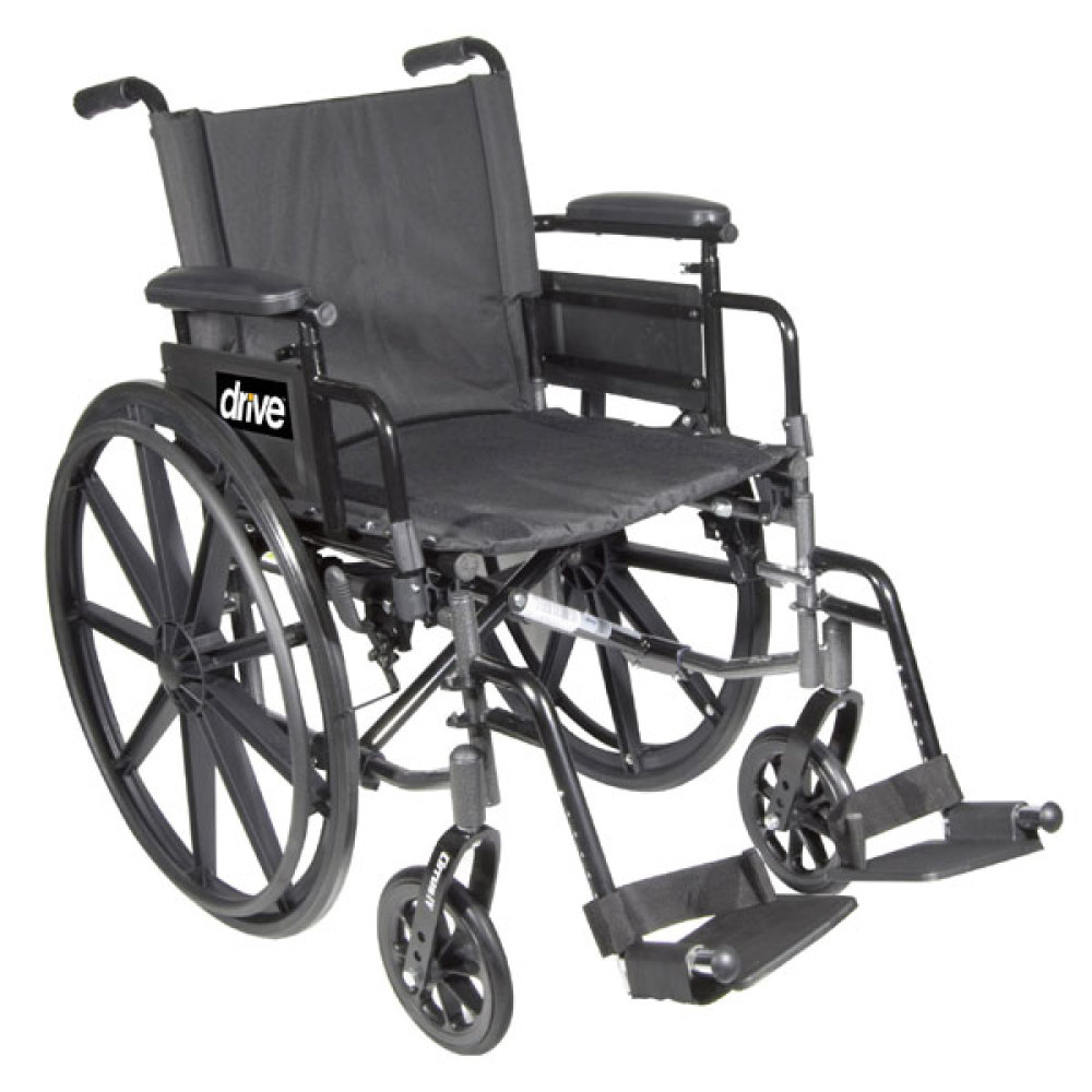 Cirrus IV Wheelchair 20-in Seat Flip Back Desk Arm Swing-Away Footrest