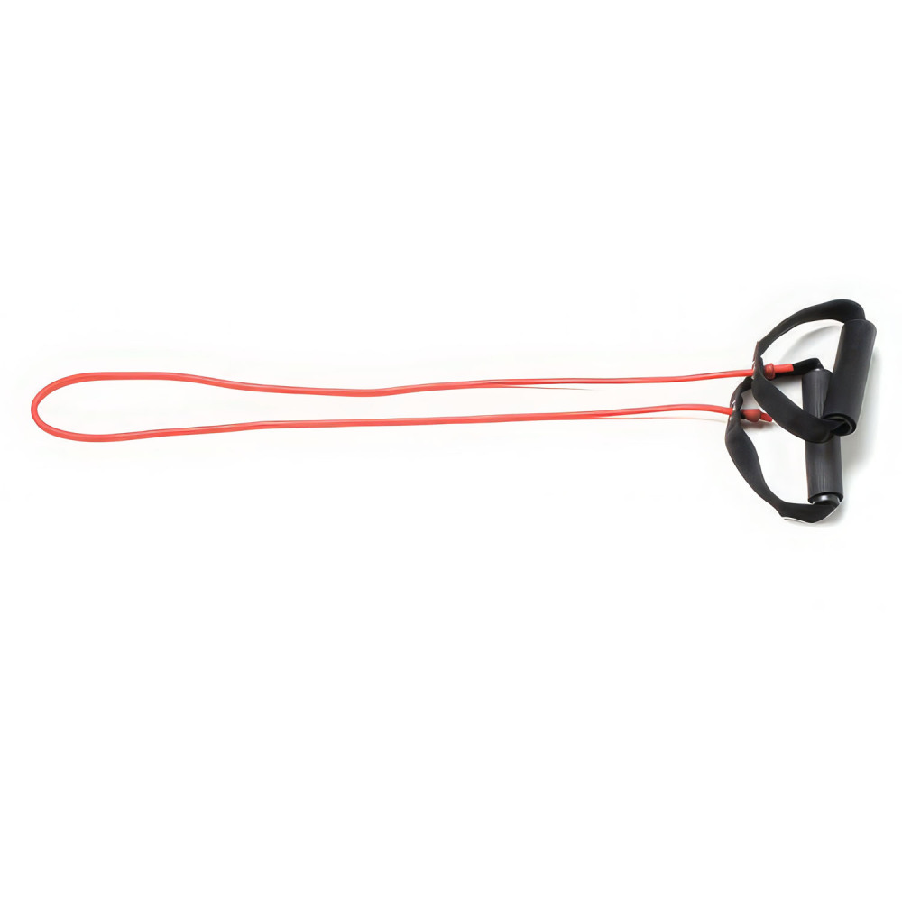 CanDo Exercise Resistance Tubing with Handles- Red- Light Intensity