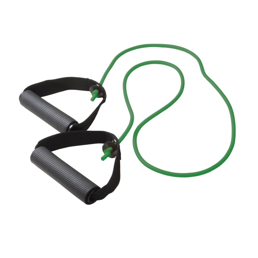 CanDo Exercise Resistance Tubing with Handles- Green- Med. Intensity