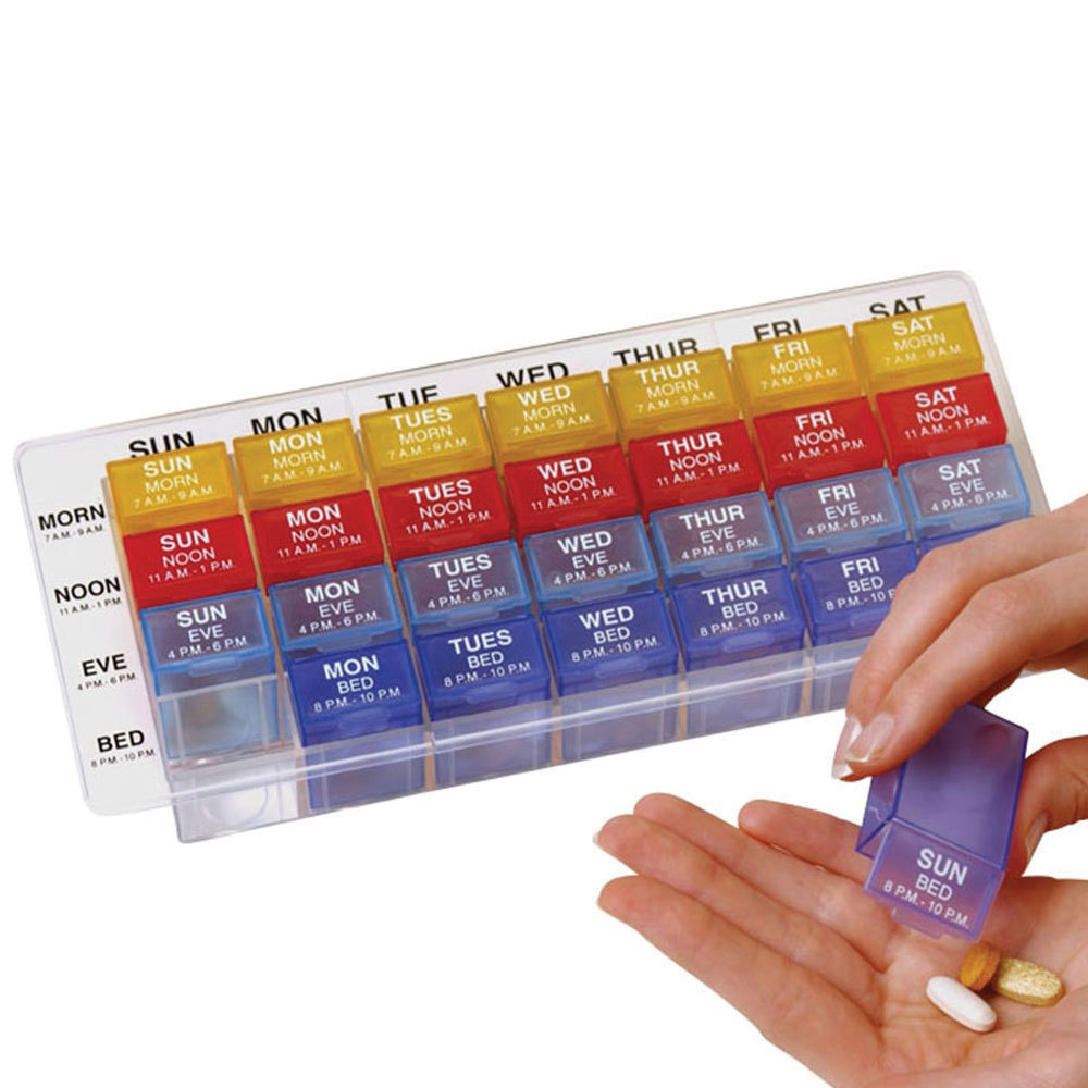 Weekly 4X-A-Day Med-Control Tray