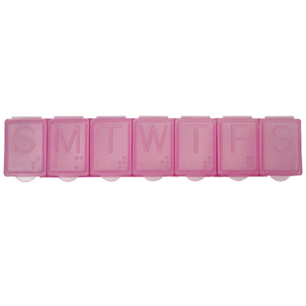 7 Day Pill Organizer with Braille markings