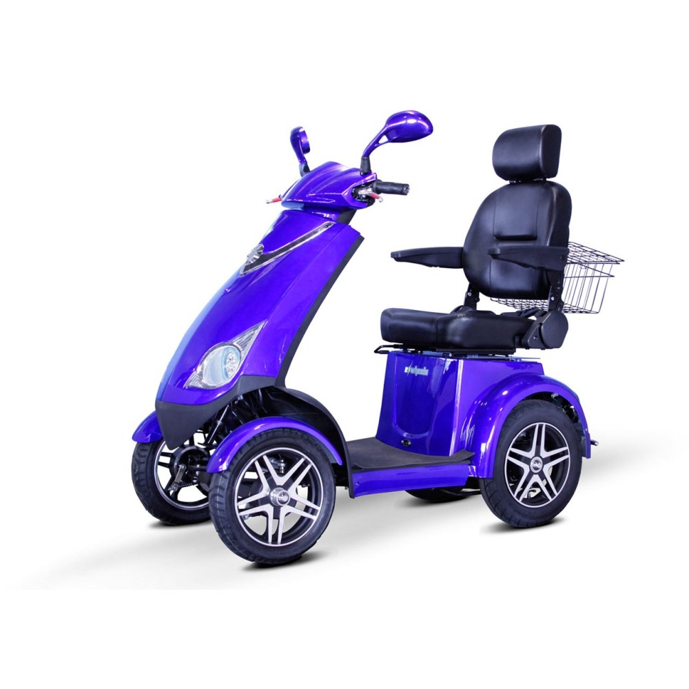 E-Wheels EW-72 4-Wheel Electric Senior Mobility Scooter- Blue