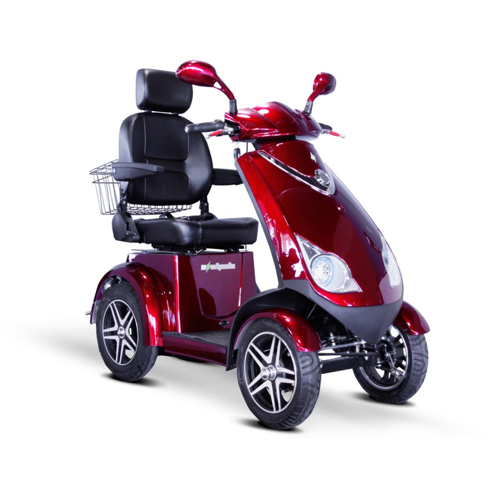 E-Wheels EW-72 4-Wheel Electric Senior Mobility Scooter- Red