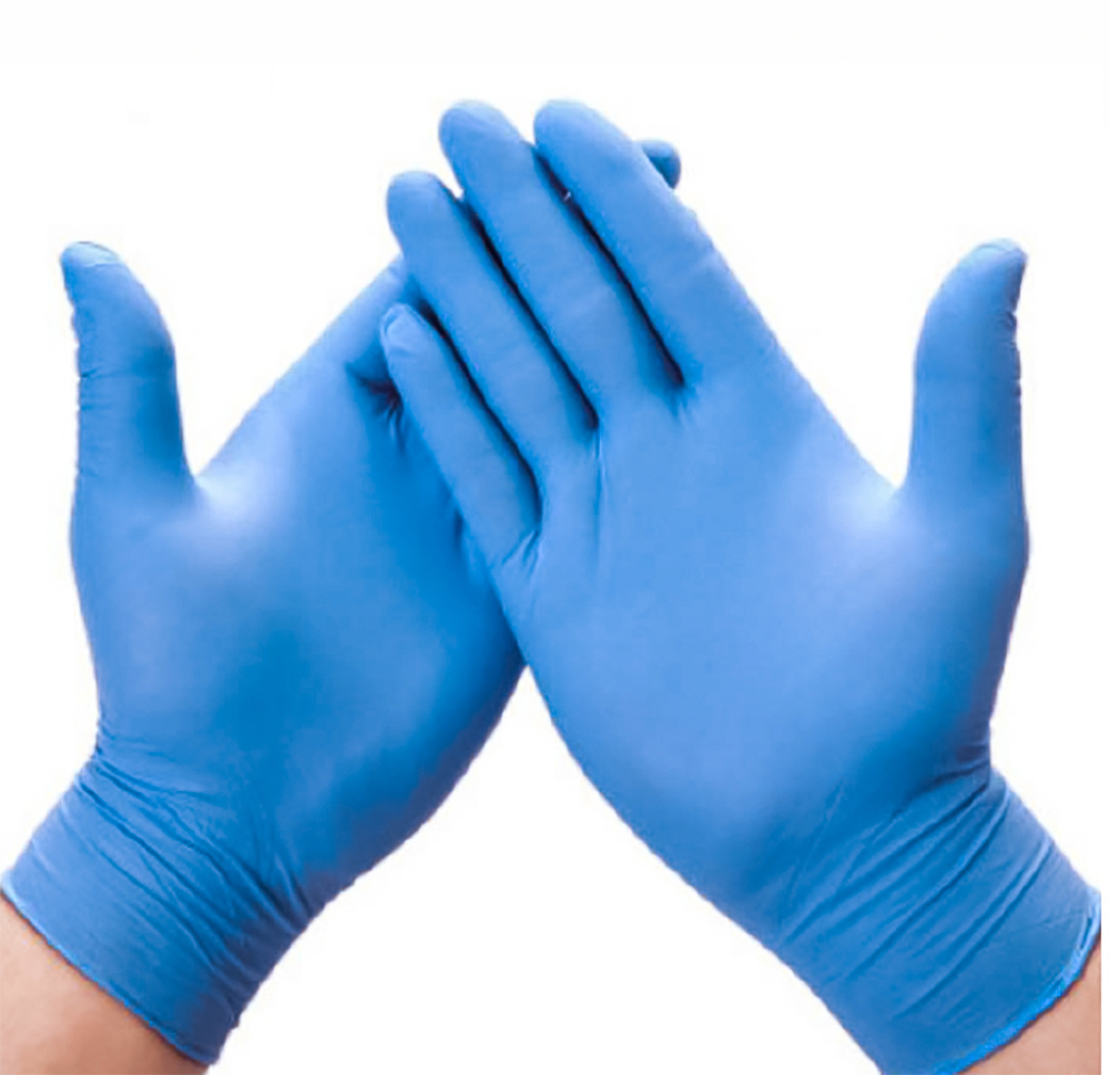 Non-Sterile Powder-Free Blue Nitrile Exam Gloves - Small - 100