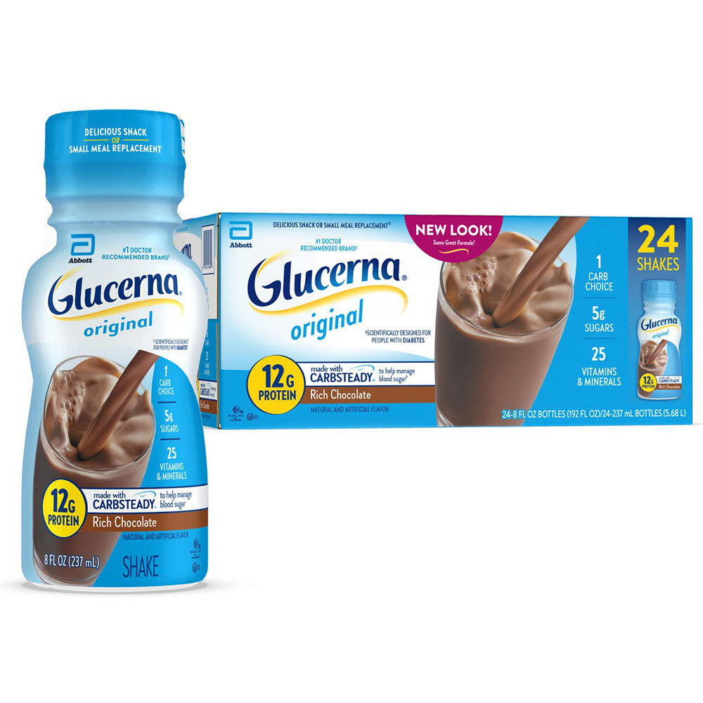 Glucerna Shake- 8 oz bottle - Case of 24- Chocolate