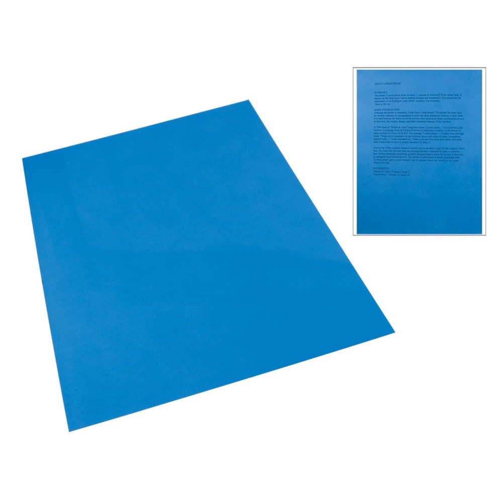 Dark Blue Tinted Plastic Reading Sheet