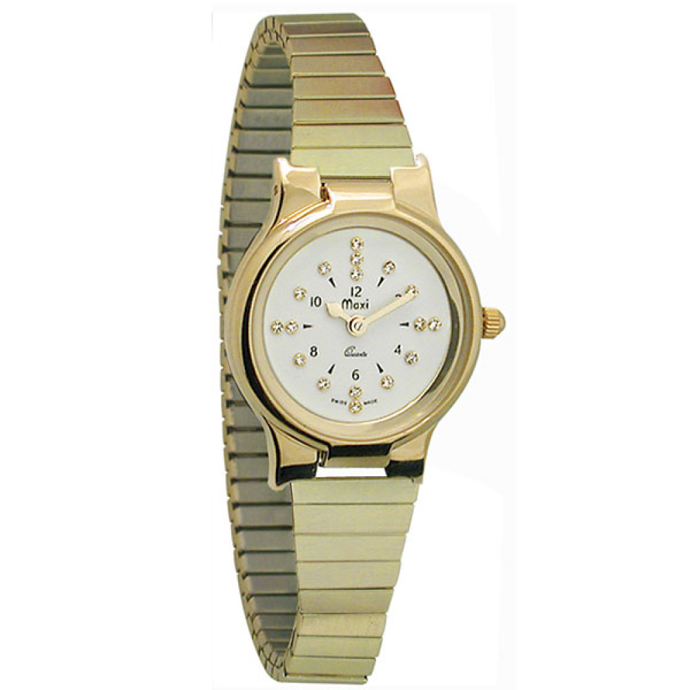 Ladies Gold-Tone President Quartz Braille Watch with Gold-Tone Expansion Band