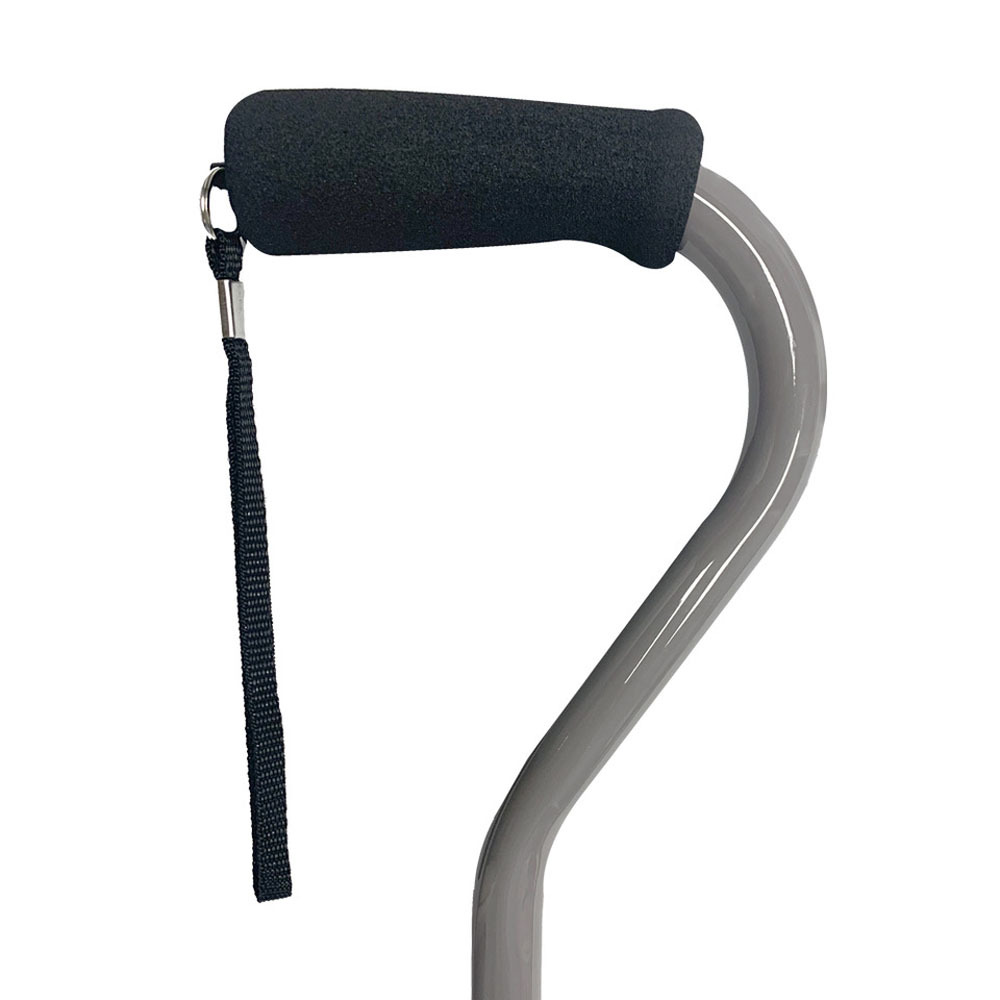 Bariatric Cane with Foam Handle, Silver