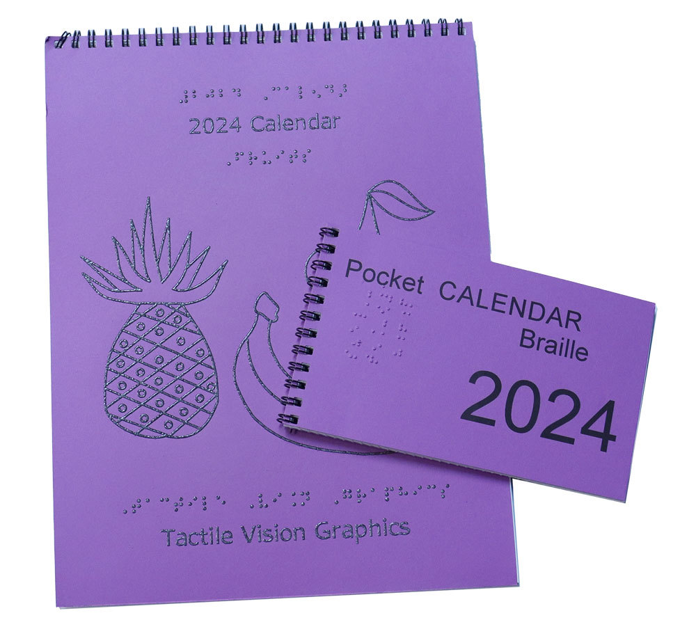Braille 2024 Calendar with Braille Pocket Calendar