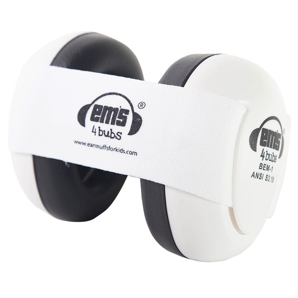 Ems 4 Bubs Baby Hearing Protection White Earmuffs White