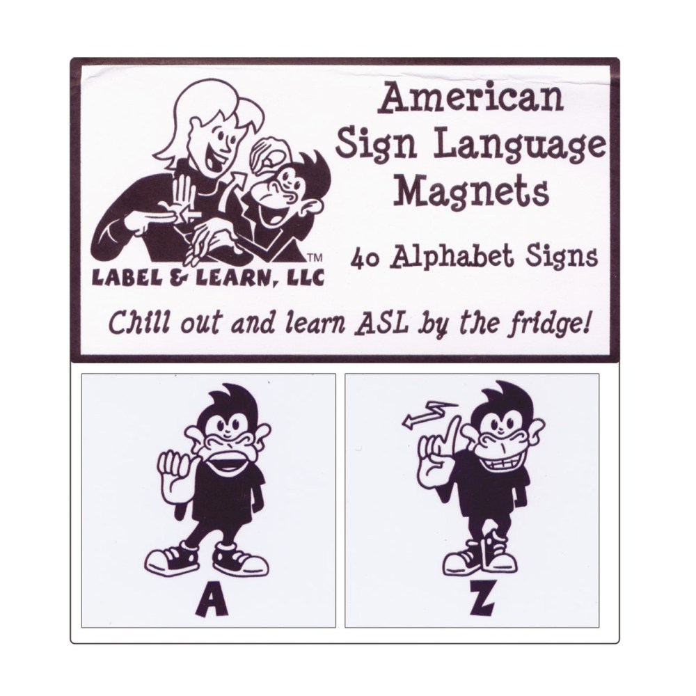 American Sign Language Magnets- Set of 40 Alphabet Signs