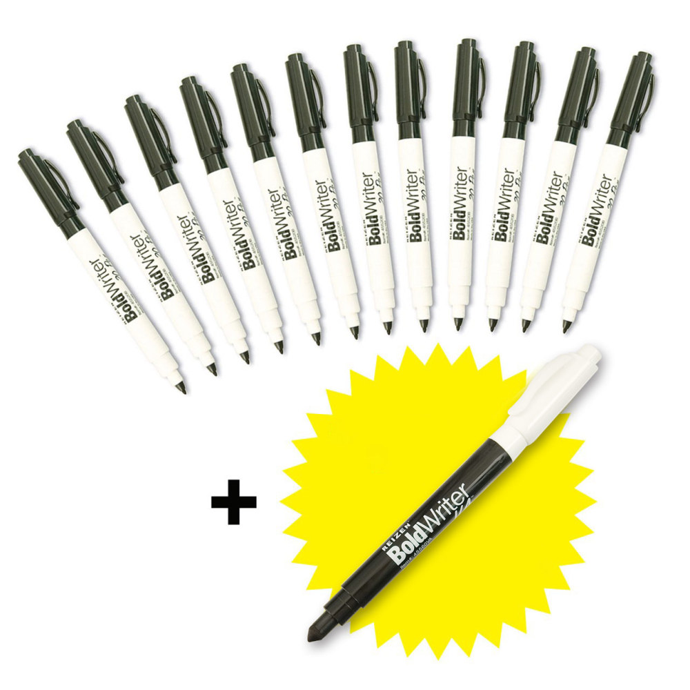 BoldWriter 20 Pen 12-Pack + FREE BoldWriter 60 Pen- Bonus Bundle