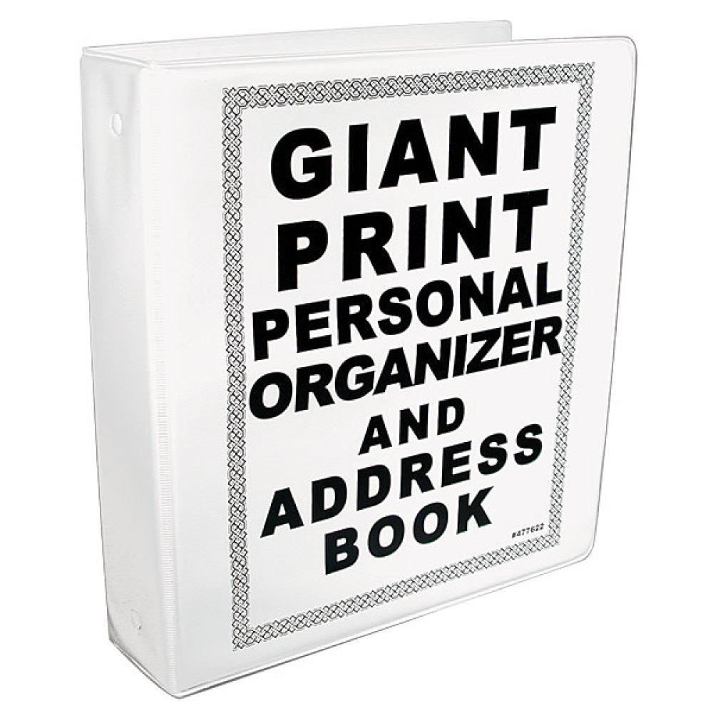 Giant Print Personal Organizer and Address Book