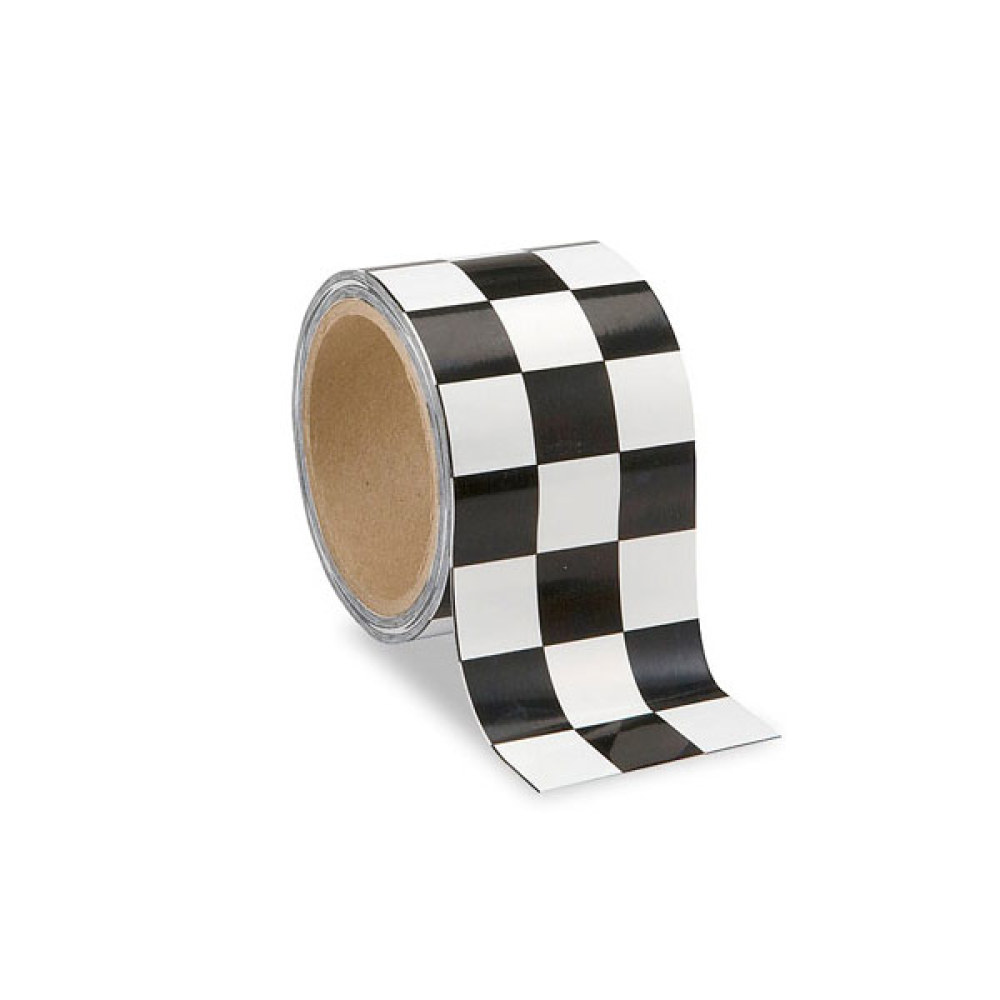Low Vision Checkerboard Tape- White and Black - 3-In. Wide