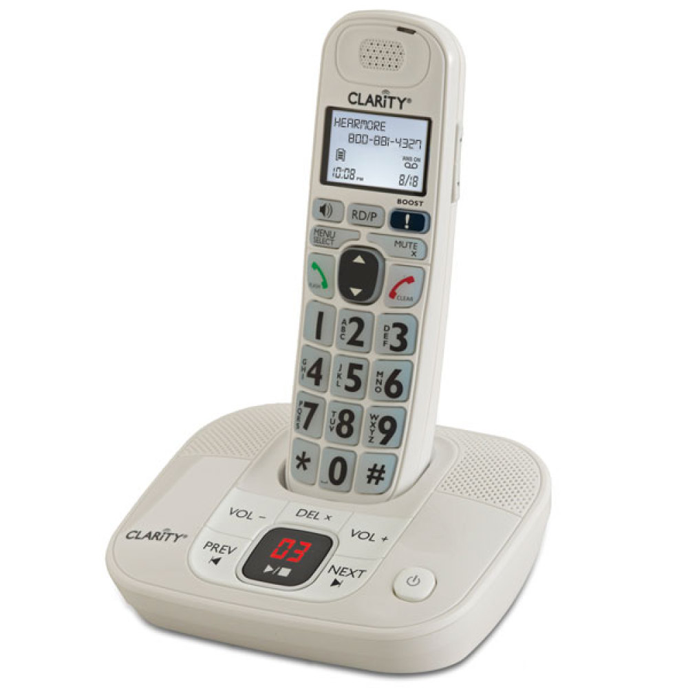 D712 30dB DECT 6.0 Amplified Low Vision Cordless Phone- Answer Machine