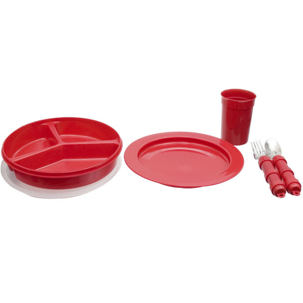 Dinnerware in High-Contrast Red Color- 6-Piece Set