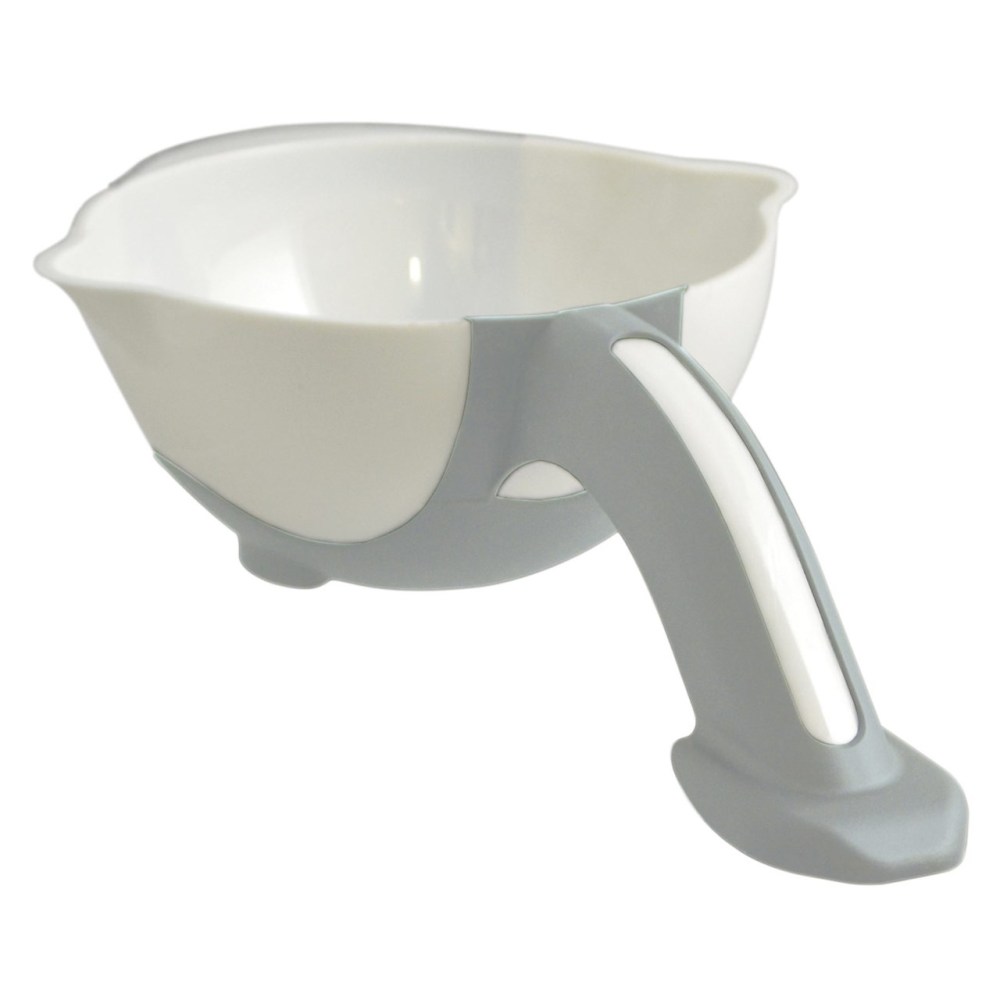 Ableware Stay Bowl with Non Skid Base White-Light Gray