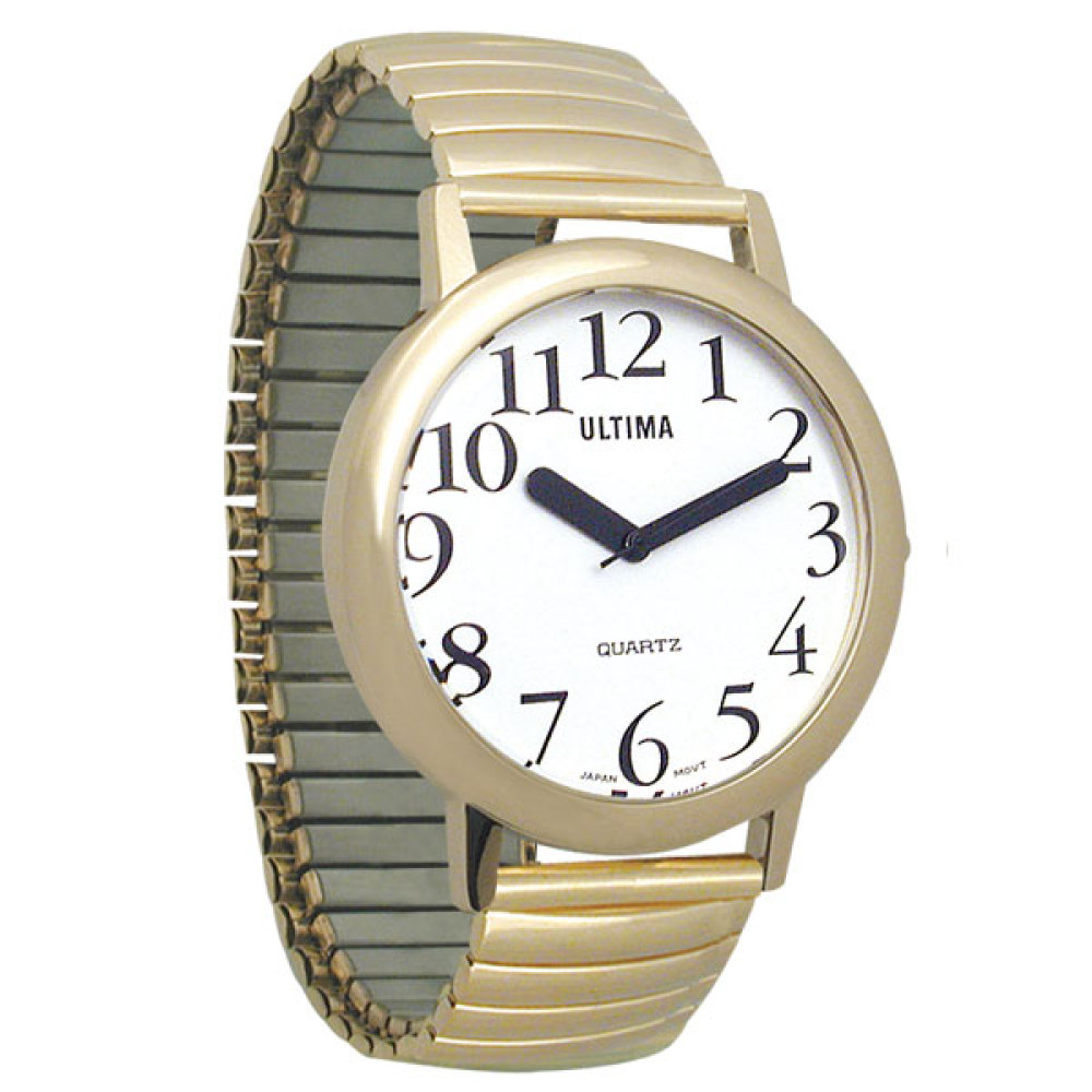 Ultima Low Vision Watch- White Dial- Unisex