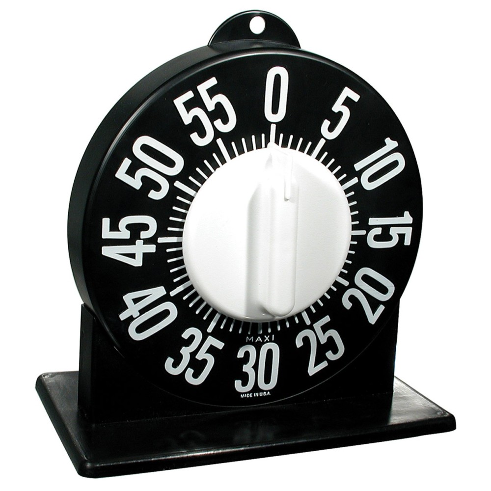 Tactile Long Ring Low Vision Timer With Stand - White Dial