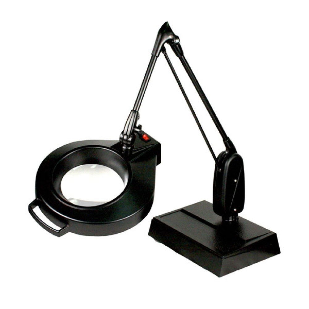 Dazor Circline Desk Base 33-Inch LED Magnifier- 5D 2.25x- Black